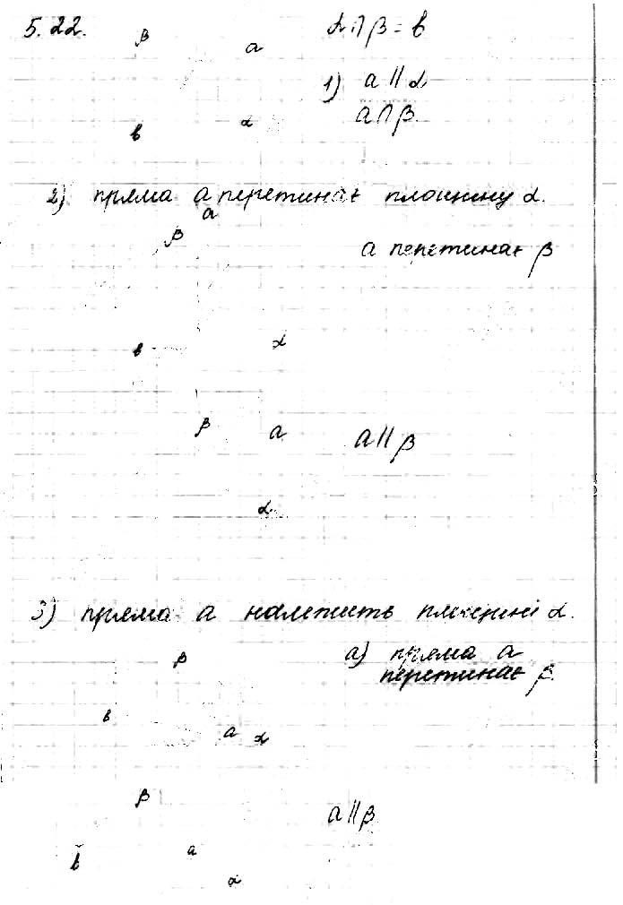 Завдання №  5.22 - 5. Паралельність площин - ГЕОМЕТРІЯ: Розділ 1. ПАРАЛЕЛЬНІСТЬ ПРЯМИХ - ГДЗ Математика 10 клас О. С. Істер 2018 