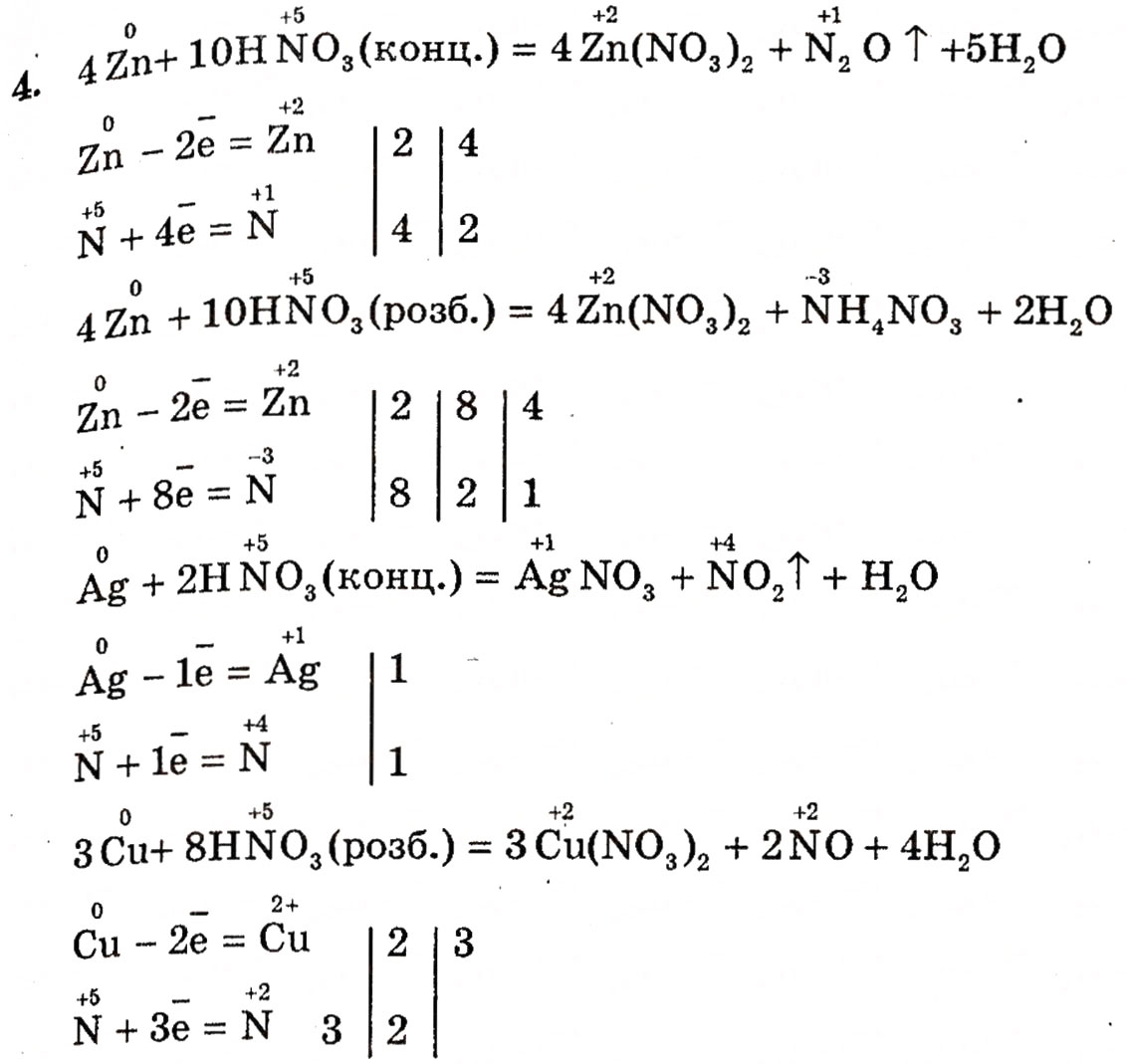 Завдання № 4 - § 10. Нітратна кислота. Нітрати - ГДЗ Хімія 10 клас П.П. Попель, Л.С. Крикля 2010