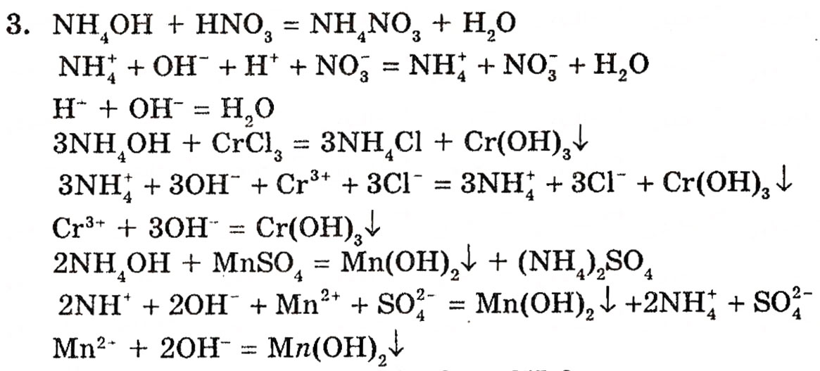 Завдання № 3 - § 5. Амоніак - ГДЗ Хімія 10 клас П.П. Попель, Л.С. Крикля 2010