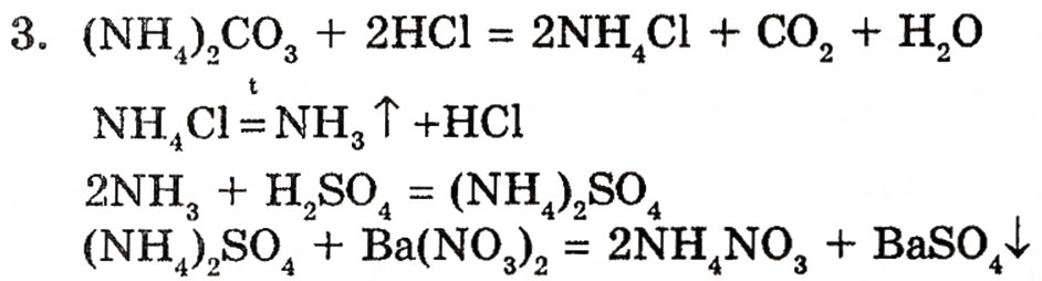 Завдання № 3 - § 6. Солі амонію - ГДЗ Хімія 10 клас П.П. Попель, Л.С. Крикля 2010