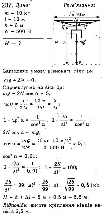 Завдання № 287 - § 24. Центр мас і центр тяжіння тіла. Види рівноваги тіл - Розділ 1. МЕХАНІКА - ГДЗ Фізика 10 клас В. Д. Сиротюк 2018 - Рівень стандарту