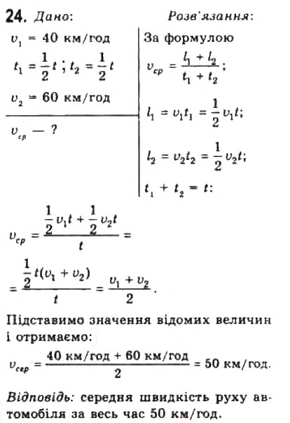 Завдання № 24 - Розділ 1. КІНЕМАТИКА - ГДЗ Фізика 10 клас В.Д. Сиротюк, В.І. Баштовий 2010 - Рівень стандарту