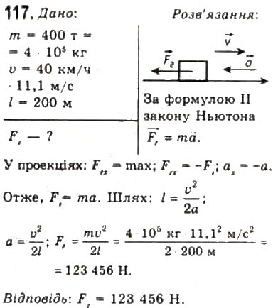 Завдання № 117 - Розділ 2. ДИНАМІКА - ГДЗ Фізика 10 клас В.Д. Сиротюк, В.І. Баштовий 2010 - Рівень стандарту