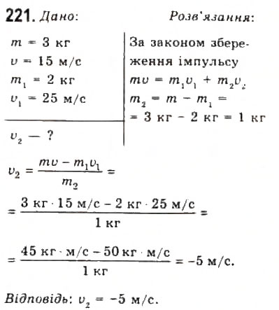 Завдання № 221 - Розділ 2. ДИНАМІКА - ГДЗ Фізика 10 клас В.Д. Сиротюк, В.І. Баштовий 2010 - Рівень стандарту