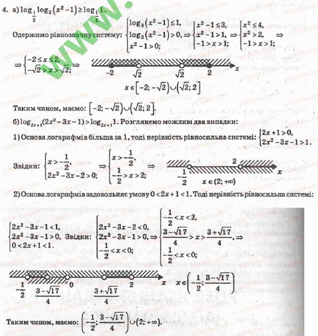 Завдання № 4 - Рівень 4 - ГДЗ Алгебра 10 клас В.Р. Кравчук 2010 - Академічний рівень