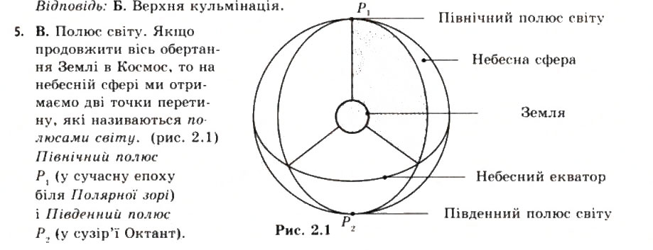 Завдання № 5 - § 2. Основи практичної астрономії - ГДЗ Астрономія 11 клас М.П. Пришляк 2011 - Академічний рівень