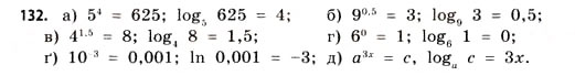 Завдання № 132 - § 4. Логарифми та логарифмічні функції - ГДЗ Математика 11 клас Г.П. Бевз, В.Г. Бевз 2011 - Рівень стандарту