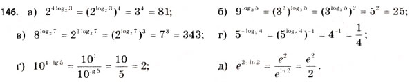 Завдання № 146 - § 4. Логарифми та логарифмічні функції - ГДЗ Математика 11 клас Г.П. Бевз, В.Г. Бевз 2011 - Рівень стандарту