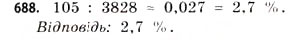 Завдання № 688 - § 20. Елементи статистики - ГДЗ Математика 11 клас Г.П. Бевз, В.Г. Бевз 2011 - Рівень стандарту