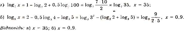 Завдання № 127 - § 3. Логарифми та логарифмічні функції - Розділ 1. Показникові та логарифмічні функції - ГДЗ Математика 11 клас Г. П. Бевз, В. Г. Бевз 2019 