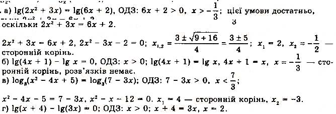 Завдання № 159 - § 4. Логарифмічні рівняння та нерівності - Розділ 1. Показникові та логарифмічні функції - ГДЗ Математика 11 клас Г. П. Бевз, В. Г. Бевз 2019 