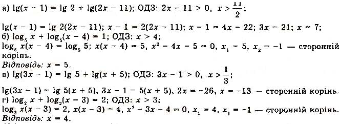 Завдання № 160 - § 4. Логарифмічні рівняння та нерівності - Розділ 1. Показникові та логарифмічні функції - ГДЗ Математика 11 клас Г. П. Бевз, В. Г. Бевз 2019 