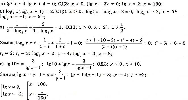 Завдання № 171 - § 4. Логарифмічні рівняння та нерівності - Розділ 1. Показникові та логарифмічні функції - ГДЗ Математика 11 клас Г. П. Бевз, В. Г. Бевз 2019 