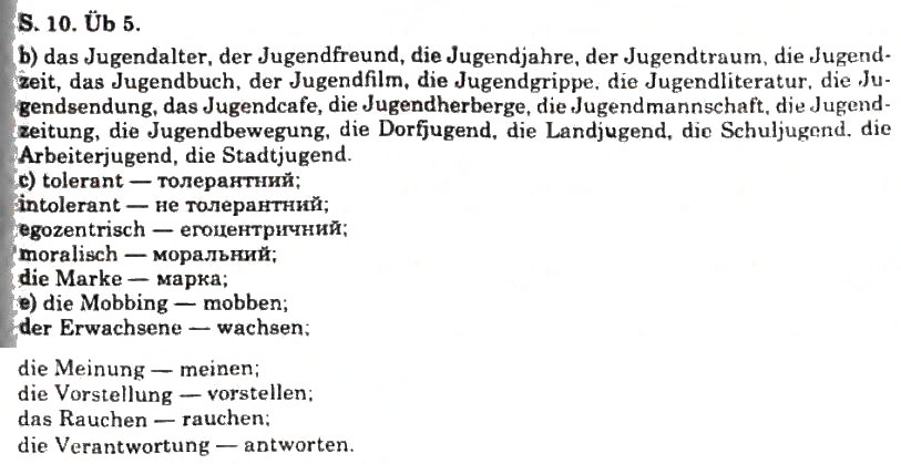 Завдання № 5 - Heutige Jugend. Wie ist sie? - ГДЗ Німецька мова 11 клас Н.П. Басай 2011 - 10 рік навчання