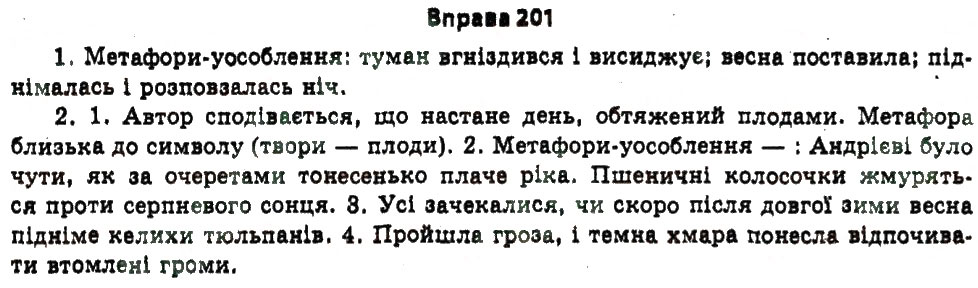 Завдання № 201 - § 5. Багатство мовлення - ГДЗ Українська мова 11 клас Н.В. Бондаренко 2011