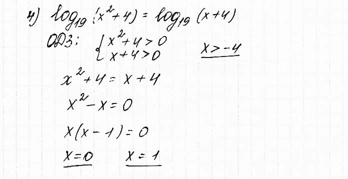 Завдання №  6.8 (4) - 6. Логарифмічні рівняння - АЛГЕБРА: Розділ 1. Показникова та логарифмічна функції - ГДЗ Математика 11 клас О. С. Істер 2019 