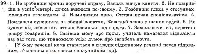 Завдання № 99 - Відповіді до вправ № 51 - 100 - ГДЗ Українська мова 11 клас О.М. Біляєв, Л.М. Симоненкова, Л.В. Скуратівський 2004