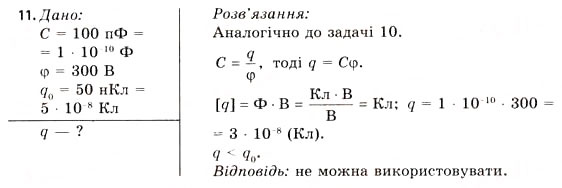 Завдання № 11 - Завдання до § 1-4 - ГДЗ Фізика 11 клас В.Д. Сиротюк, В.І. Баштовий 2011