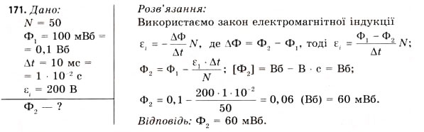 Завдання № 171 - Завдання до § 15-17 - ГДЗ Фізика 11 клас В.Д. Сиротюк, В.І. Баштовий 2011