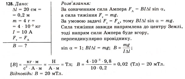 Завдання № 128 - Завдання до § 8-14 - ГДЗ Фізика 11 клас В.Д. Сиротюк, В.І. Баштовий 2011