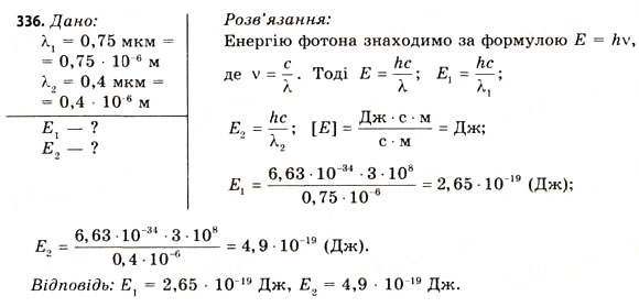 Завдання № 336 - Завдання до § 37-42 - ГДЗ Фізика 11 клас В.Д. Сиротюк, В.І. Баштовий 2011