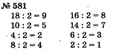 Завдання № 581 - Розділ 4. Множення і ділення. Табличне множення і ділення - ГДЗ Математика 2 клас Ф.М. Рівкінд, Л.В. Оляницька 2012