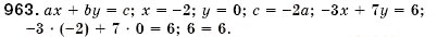 Завдання № 963 - § 25. Рівняння з двома змінними. Розв'язок рівняння з двома змінними. Лінійне рівняння з двома змінними (Уроки 67, 68) - ГДЗ Алгебра 7 клас О.С. Істер 2007