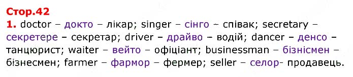 Завдання №
стор.42 (1) - UNIT 2. SWEET HOME - ГДЗ Англійська мова 3 клас О.Д. Карпюк 2020