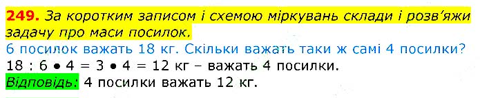 Завдання № 249 - Відповіді до вправ - ЧАСТИНА 1 - ГДЗ Математика 3 клас Г.П. Лишенко 2020 - (1, 2 частина)