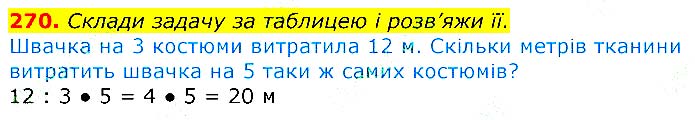 Завдання № 270 - Відповіді до вправ - ЧАСТИНА 1 - ГДЗ Математика 3 клас Г.П. Лишенко 2020 - (1, 2 частина)
