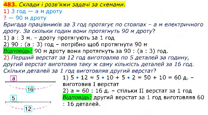 Завдання №
483 - Відповіді до вправ - ЧАСТИНА 2 - ГДЗ Математика 3 клас Г.П. Лишенко 2020 - (1, 2 частина)