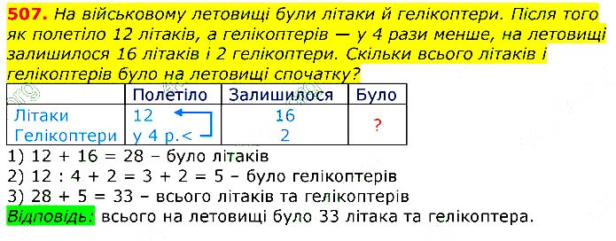 Завдання №  507 - Відповіді до вправ - ЧАСТИНА 2 - ГДЗ Математика 3 клас Г.П. Лишенко 2020 - (1, 2 частина)