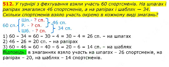 Завдання №  512 - Відповіді до вправ - ЧАСТИНА 2 - ГДЗ Математика 3 клас Г.П. Лишенко 2020 - (1, 2 частина)