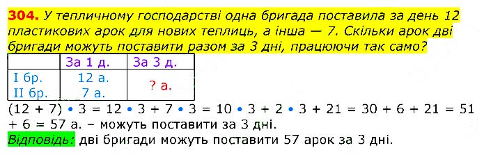 Завдання № 304 - Відповіді до вправ - ГДЗ Математика 3 клас Г.П. Лишенко 2020 - (1, 2 частина)