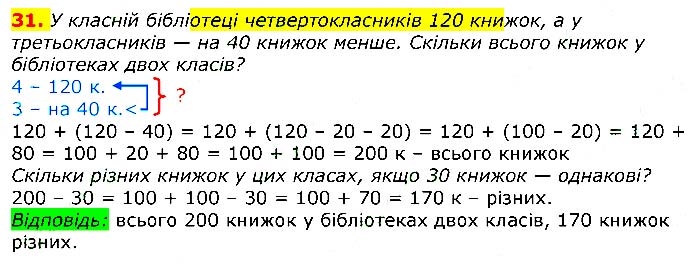 Завдання №  31 - Відповіді до вправ - ГДЗ Математика 3 клас Г.П. Лишенко 2020 