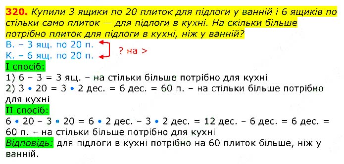 Завдання № 320 - Відповіді до вправ - ГДЗ Математика 3 клас Г.П. Лишенко 2020 - (1, 2 частина)