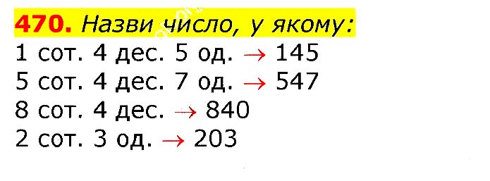 Завдання № 470 - Відповіді до вправ - ГДЗ Математика 3 клас Г.П. Лишенко 2020