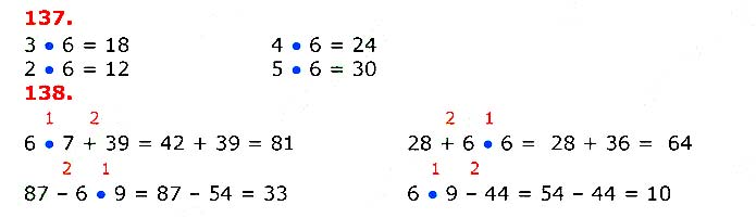 Завдання № 137-138 - § 16. Множення числа 6 - § 24. Прості задачі - ГДЗ Математика 3 клас Л.В. Оляницька 2020 - Частина 1