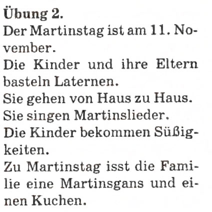 Завдання № 2 - Martinstag - ГДЗ Німецька мова 4 клас Н.П. Басай 2006