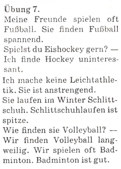 Завдання № 7 - Sport ist gesund - ГДЗ Німецька мова 4 клас Н.П. Басай 2006