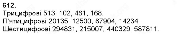 Завдання № 612 - Множення натуральних чисел - багатоцифрового числа на одноцифрове - ГДЗ Математика 4 клас Н. П. Листопад 2015