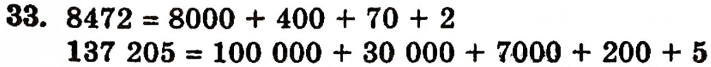 Завдання № 33 - § 1. Натуральні числа і цифри - ГДЗ Математика 5 клас Г.П. Бевз, В.Г. Бевз 2005