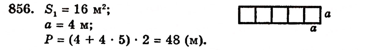 Завдання № 856 - § 18. Площа прямокутника - ГДЗ Математика 5 клас Г.П. Бевз, В.Г. Бевз 2005