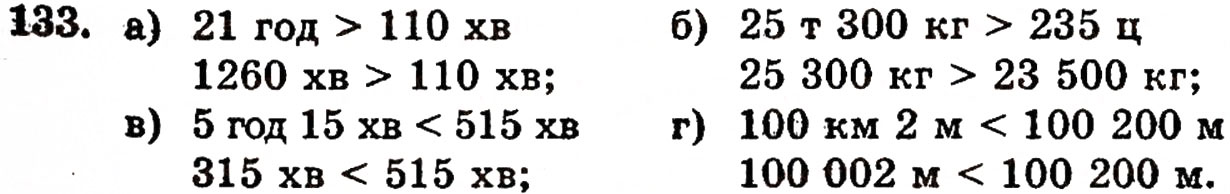 Завдання № 133 - § 3. Порівняння натуральних чисел - ГДЗ Математика 5 клас Г.П. Бевз, В.Г. Бевз 2005