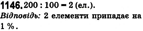 Завдання № 1146 - § 32. Що таке відсоток - Розділ 7. ВІДСОТКИ. СЕРЕДНЄ АРИФМЕТИЧНЕ - ГДЗ Математика 5 клас Н. А. Тарасенкова, І. М. Богатирьова, О. П. Бочко 2018 
