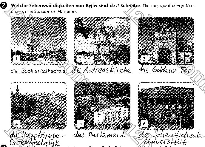 Завдання № ст105впр2 - Lektion 7. Deutschland und die Ukraine - ГДЗ Німецька мова 5 клас С. І. Сотникова, Г. В. Гоголєва, Т. Ф. Білоусова 2018 - Робочий зошит