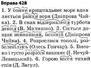 Завдання № 428 - § 31. Подвоєння букв на позначення подовжених м’яких приголосних та збігу однакових приголосних звуків - ГДЗ Українська мова 5 клас О.П. Глазова 2013