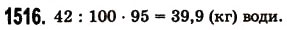Завдання № 1516 - § 42. Відсотки. Знаходження відсотків від даного числа - ГДЗ Математика 5 клас О.С. Істер 2013