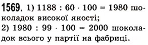 Завдання № 1569 - § 43. Знаходження числа за його відсотком - ГДЗ Математика 5 клас О.С. Істер 2013