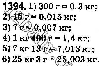 Завдання № 1394 - § 40. Ділення десяткового дробу на натуральне число - ГДЗ Математика 5 клас О. С. Істер 2018